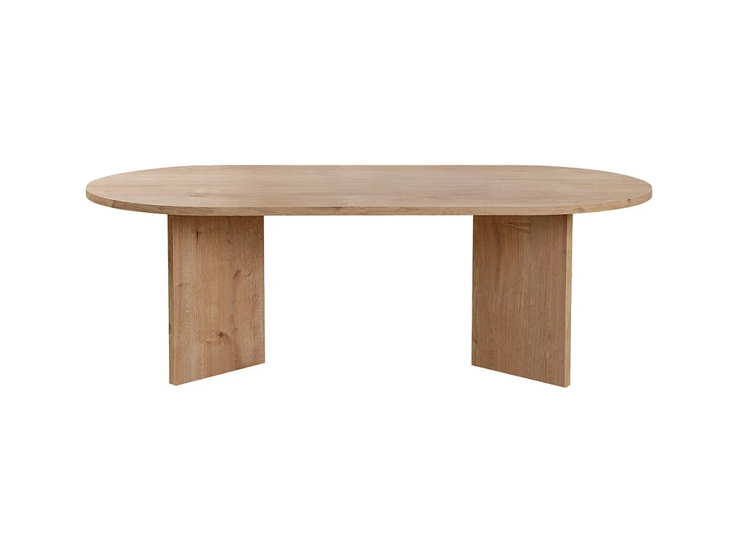 Sam - Table basse ovale en bois 119x60cm - Bois clair