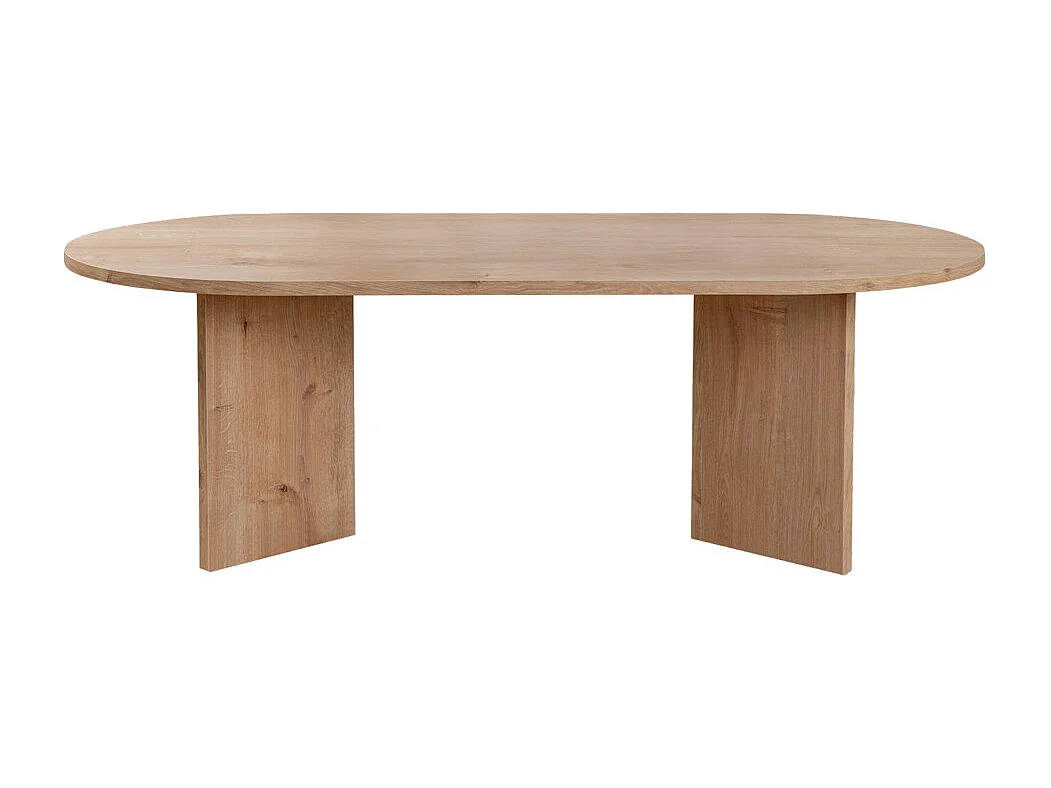 Sam - Table basse ovale en bois 119x60cm - Bois clair