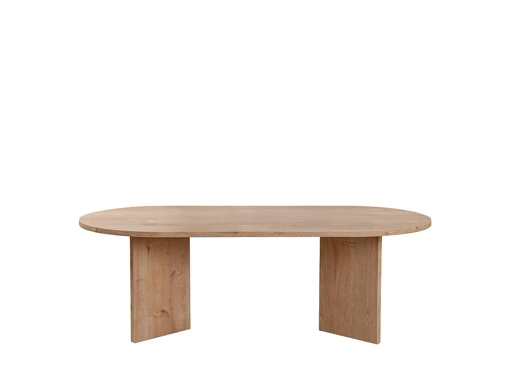 Sam - Table basse ovale en bois 119x60cm - Bois clair