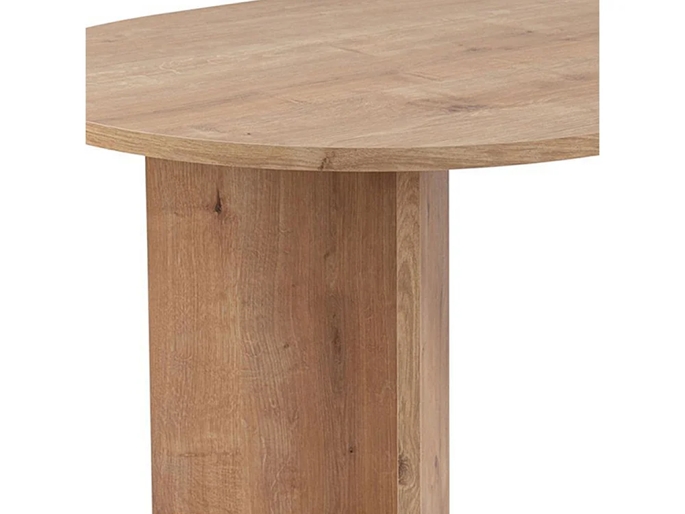 Sam - Table basse ovale en bois 119x60cm - Bois clair