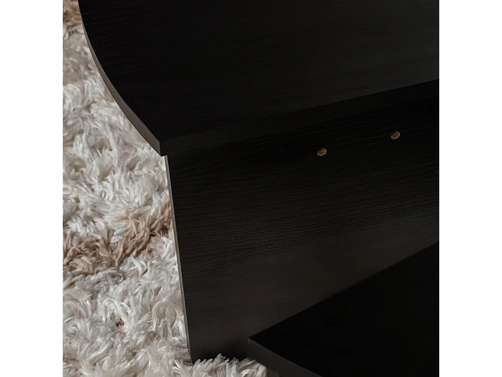 Asya - Lot de 2 tables basses en bois - Noir