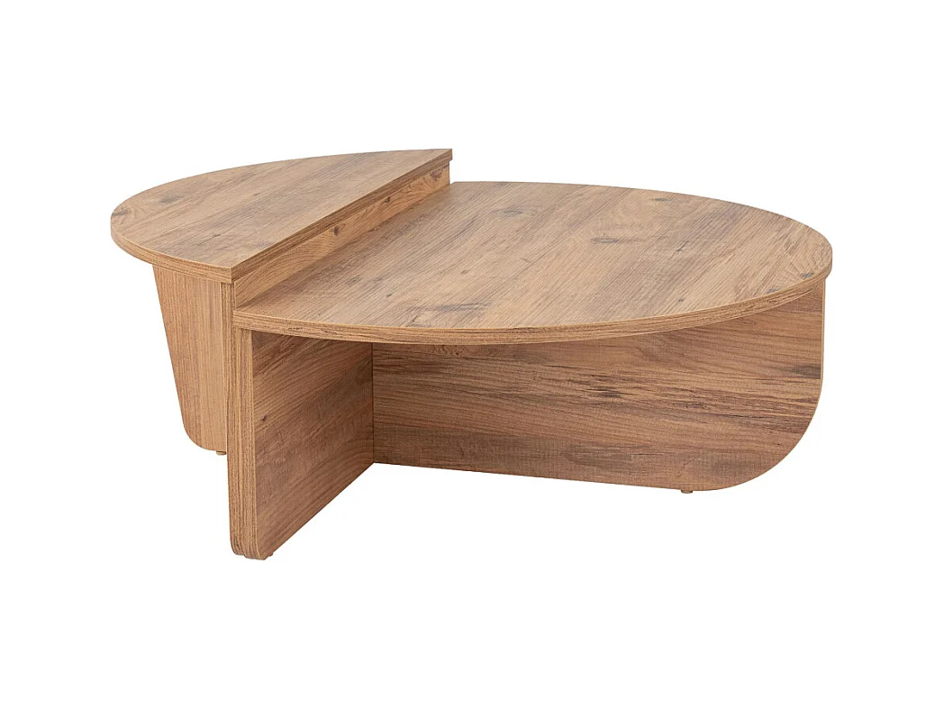 Asya - Lot de 2 tables basses en bois - Bois foncé