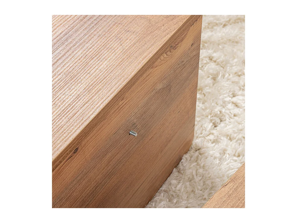 Asya - Lot de 2 tables basses en bois - Bois foncé