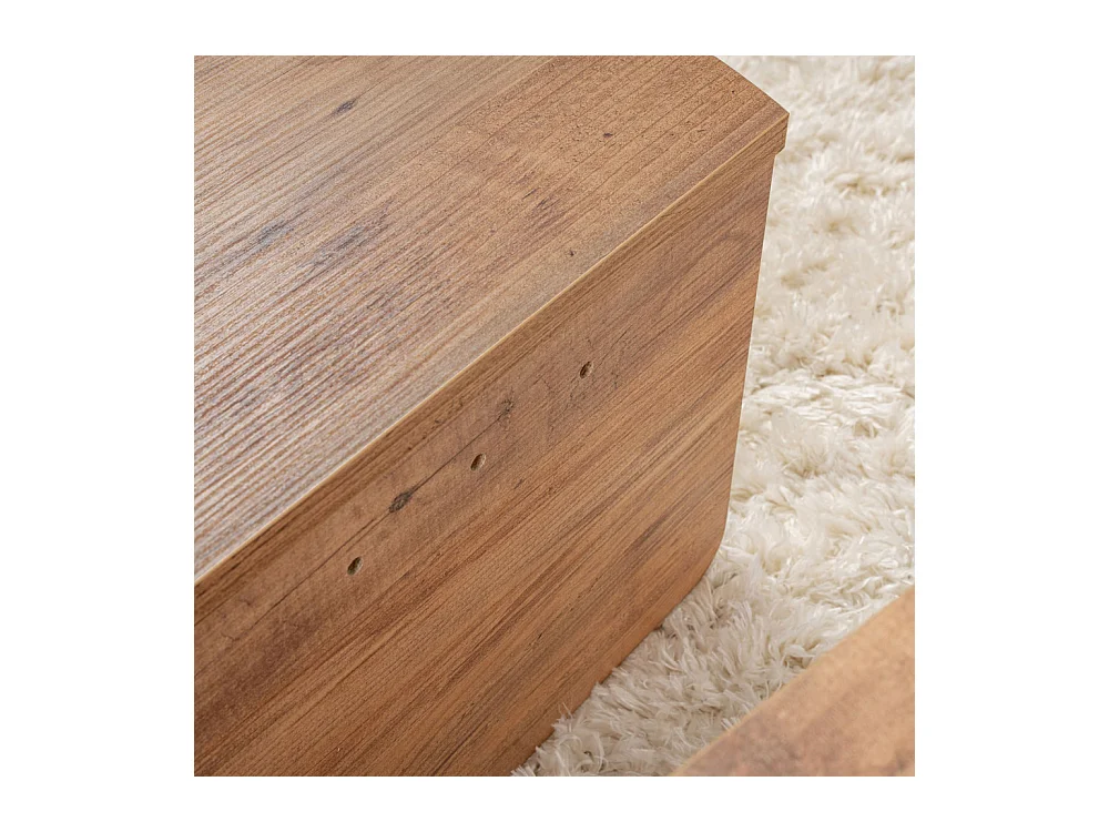 Asya - Lot de 2 tables basses en bois - Bois foncé