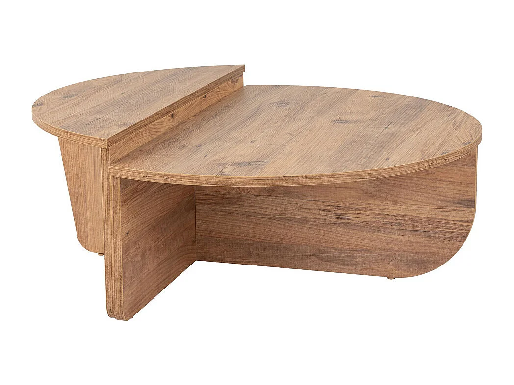 Asya - Lot de 2 tables basses en bois - Bois foncé