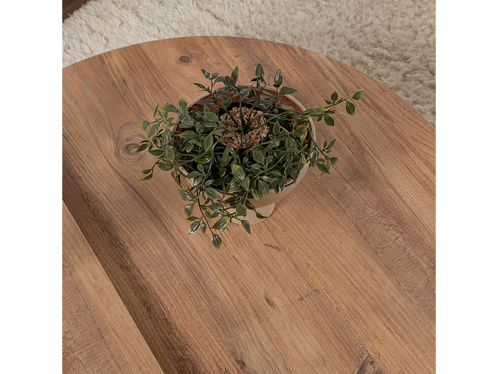 Asya - Lot de 2 tables basses en bois - Bois foncé