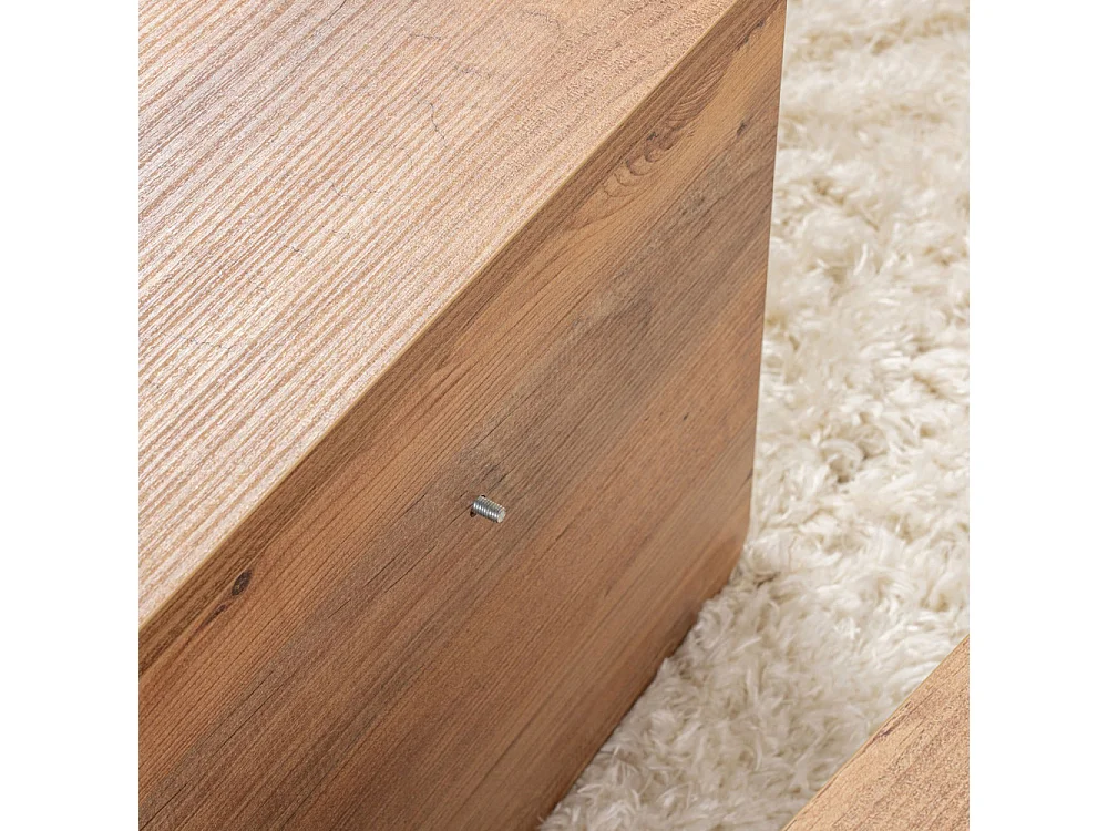 Asya - Lot de 2 tables basses en bois - Bois foncé