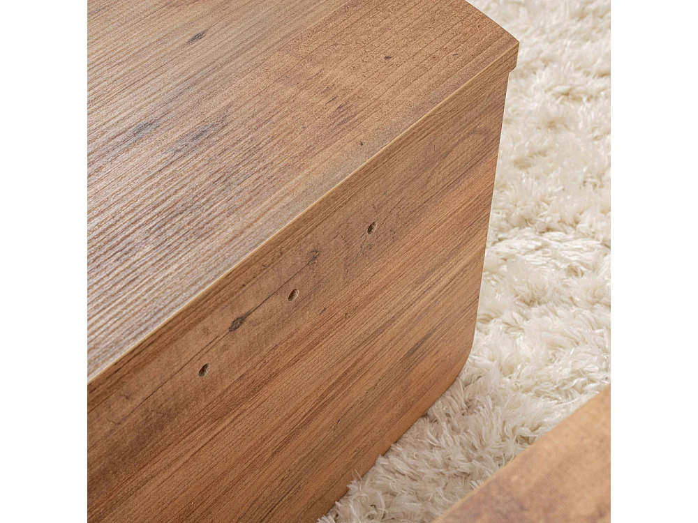 Asya - Lot de 2 tables basses en bois - Bois foncé