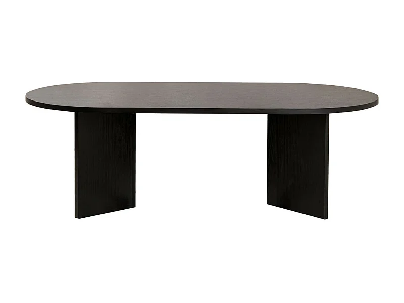Sam - Table basse ovale en bois 119x60cm - Noir