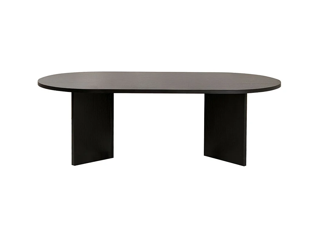 Sam - Table basse ovale en bois 119x60cm - Noir