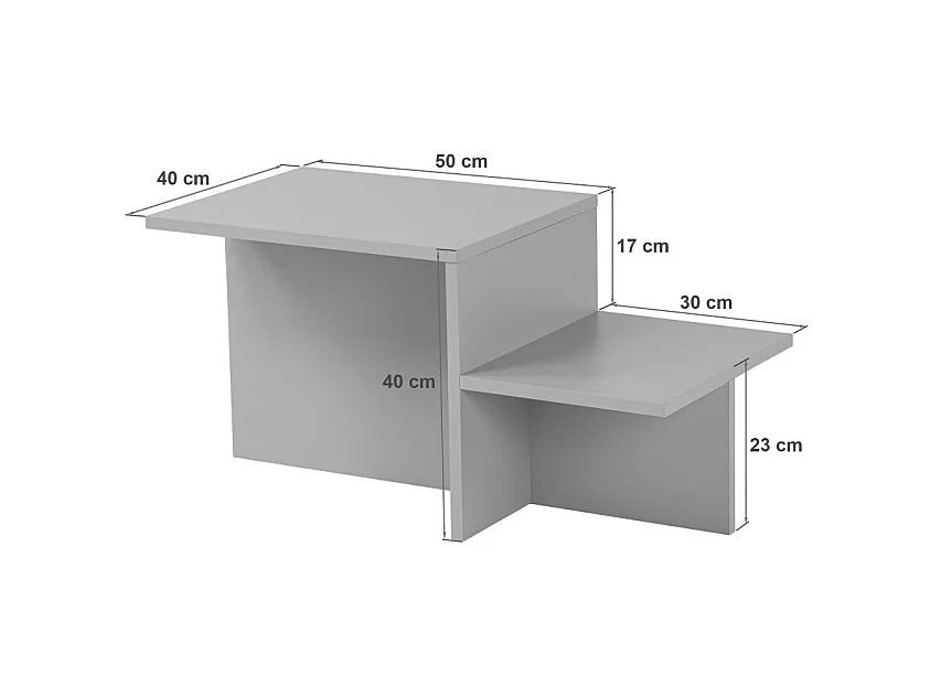 Hemy - Table basse effet travertin - Beige