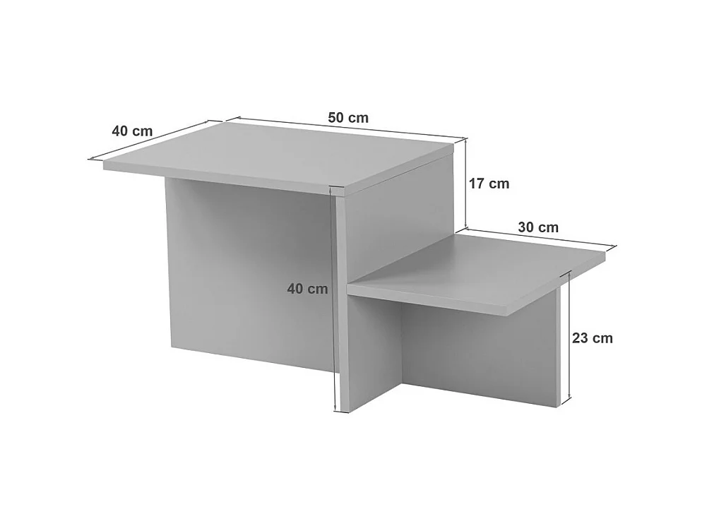 Hemy - Table basse effet travertin - Beige