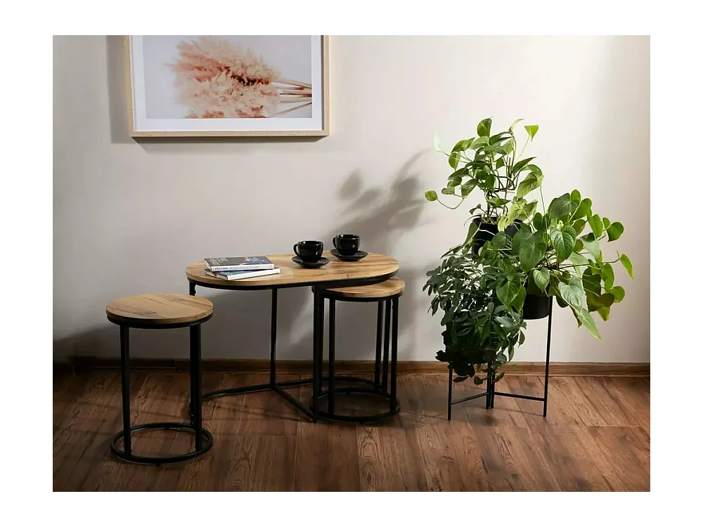 Tavolino Twix 3-pz/marrone