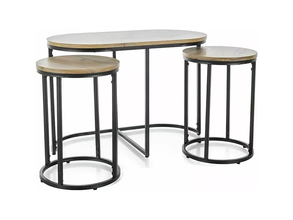 Tavolino Twix 3-pz/marrone