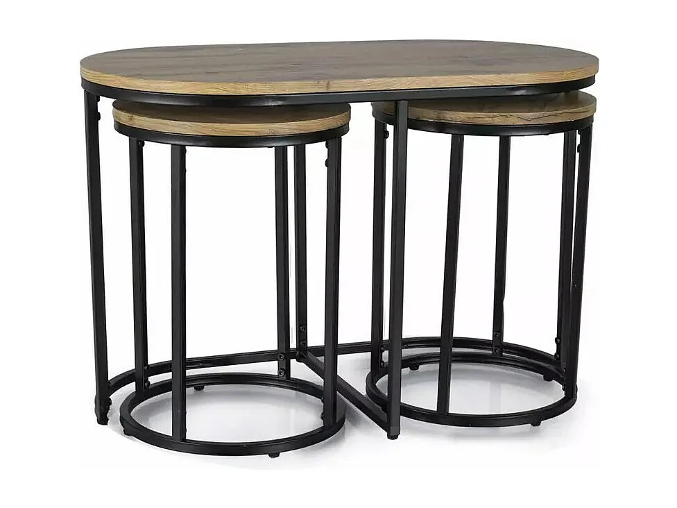 Tavolino Twix 3-pz/marrone