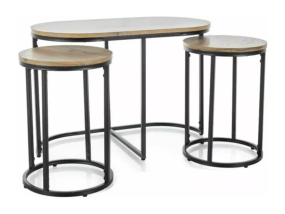 Tavolino Twix 3-pz/marrone