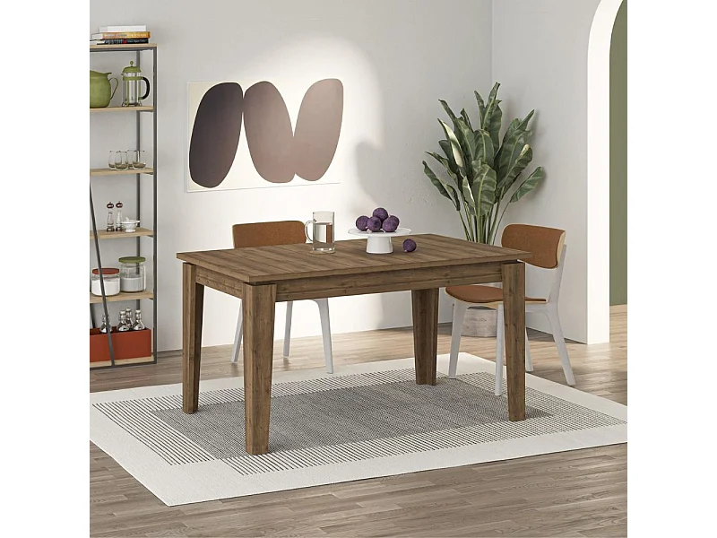 Tavolo allungabile Megaron 120x80 cm colore noce hitit