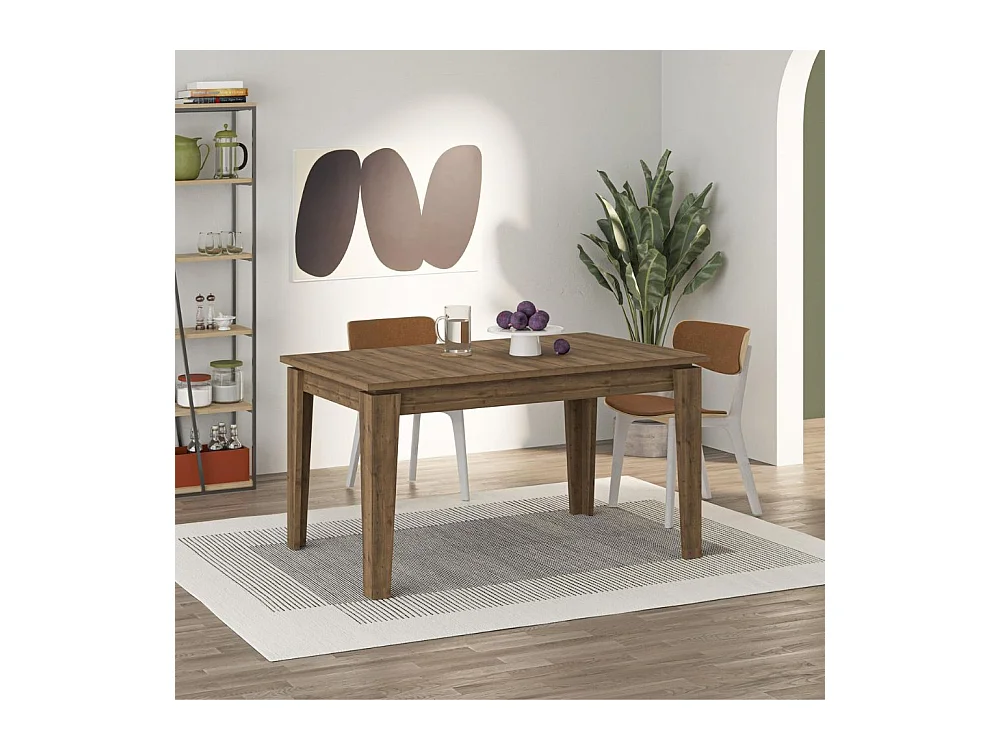 Tavolo allungabile Megaron 120x80 cm colore noce hitit