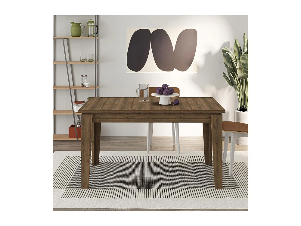 Tavolo allungabile Megaron 120x80 cm colore noce hitit