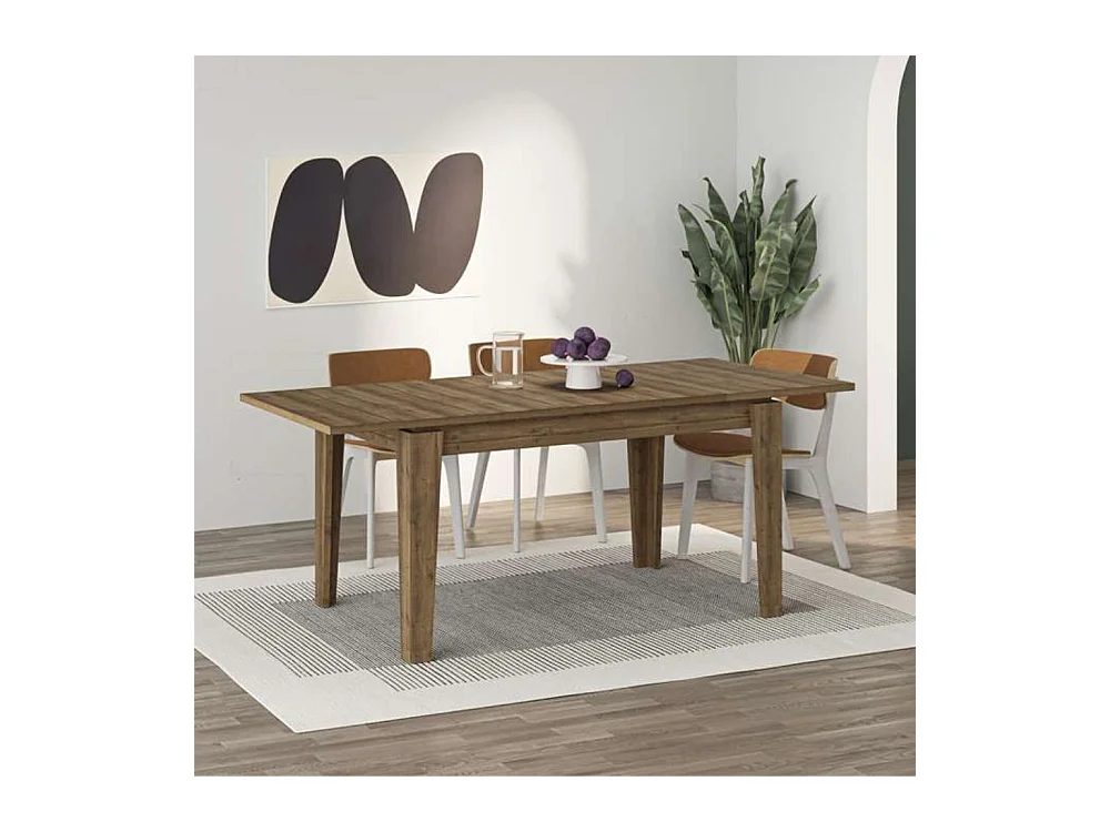 Tavolo allungabile Megaron 120x80 cm colore noce hitit