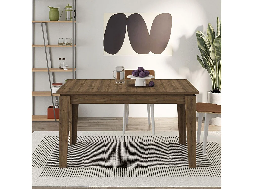 Tavolo allungabile Megaron 120x80 cm colore noce hitit