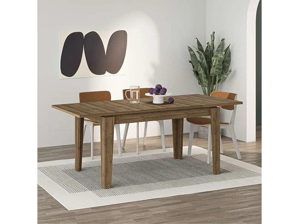 Tavolo allungabile Megaron 120x80 cm colore noce hitit