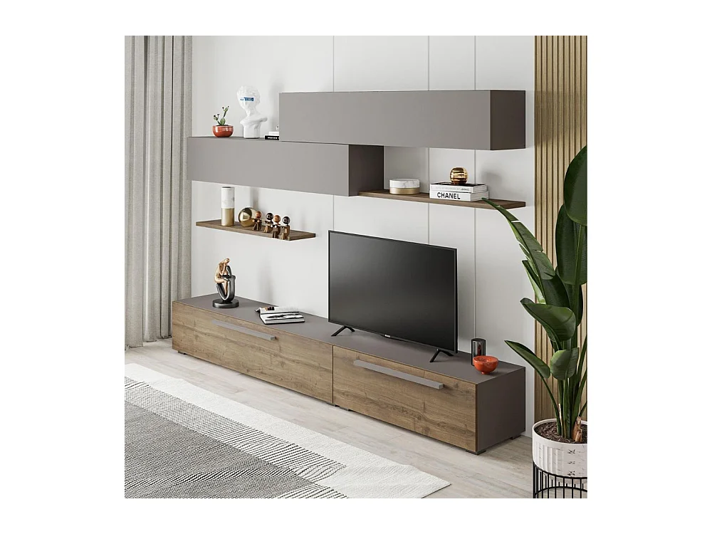 Parete attrezzata Kombat 260 colore hitit e light mocha