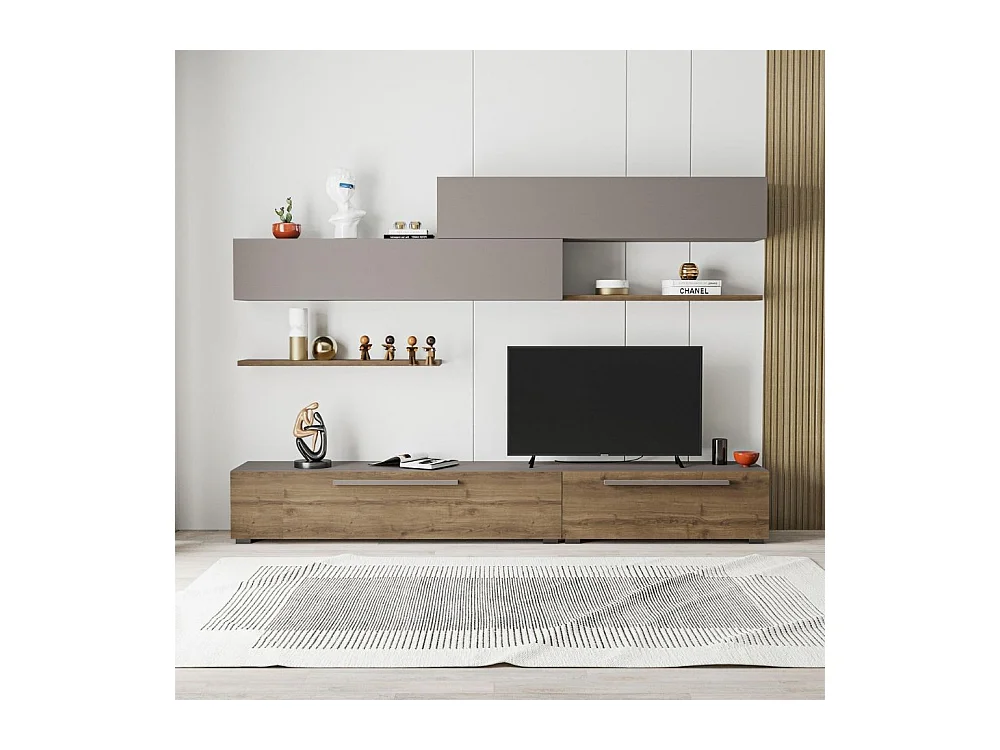 Parete attrezzata Kombat 260 colore hitit e light mocha