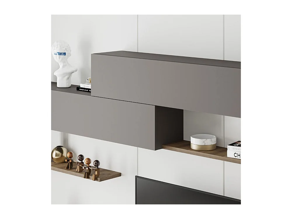 Parete attrezzata Kombat 260 colore hitit e light mocha