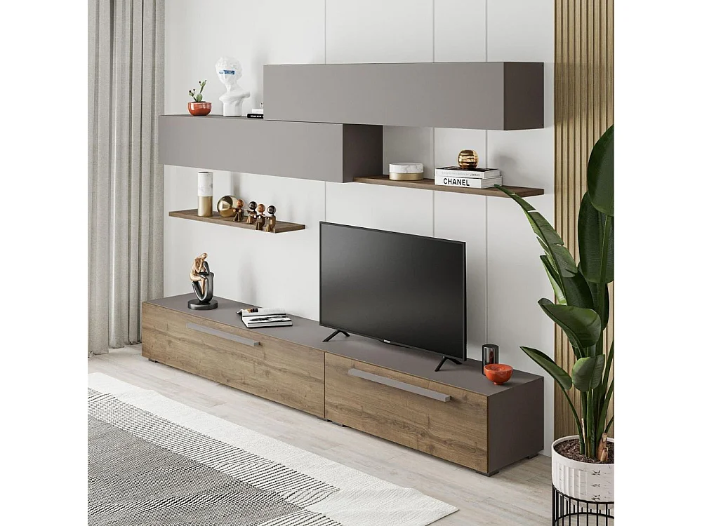 Parete attrezzata Kombat 260 colore hitit e light mocha