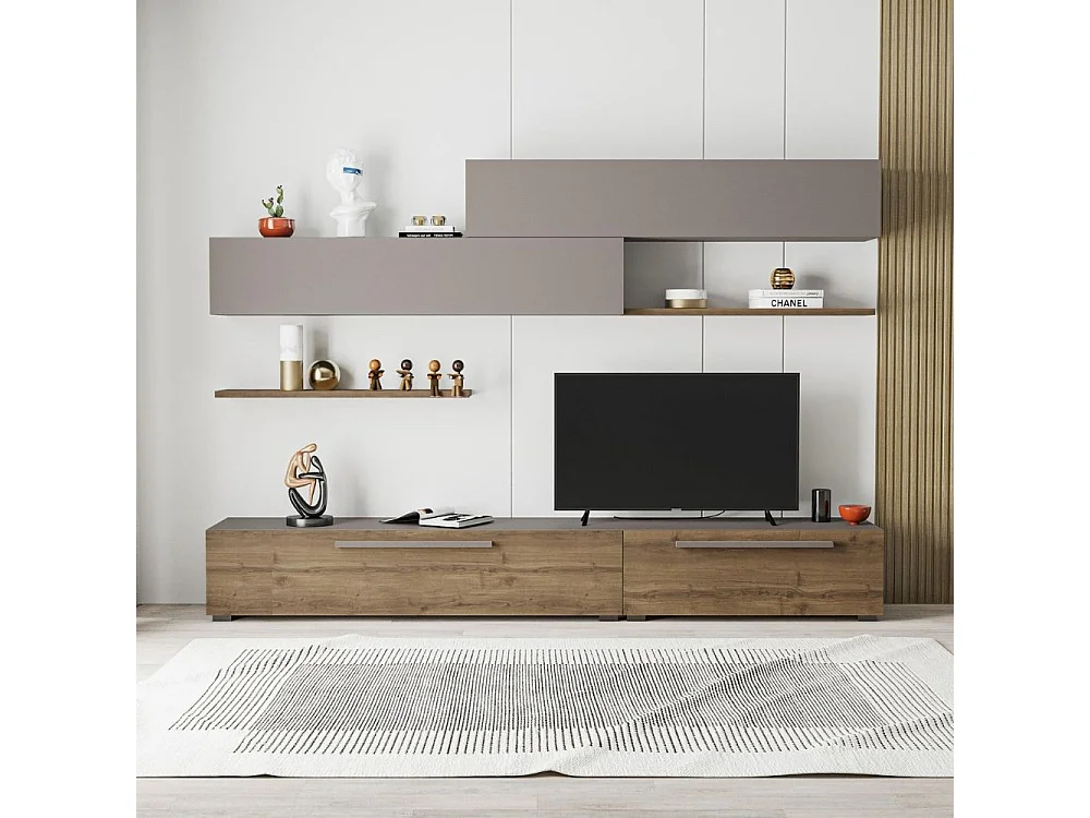 Parete attrezzata Kombat 260 colore hitit e light mocha