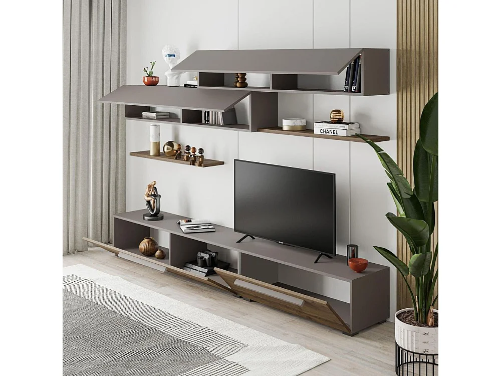 Parete attrezzata Kombat 260 colore hitit e light mocha