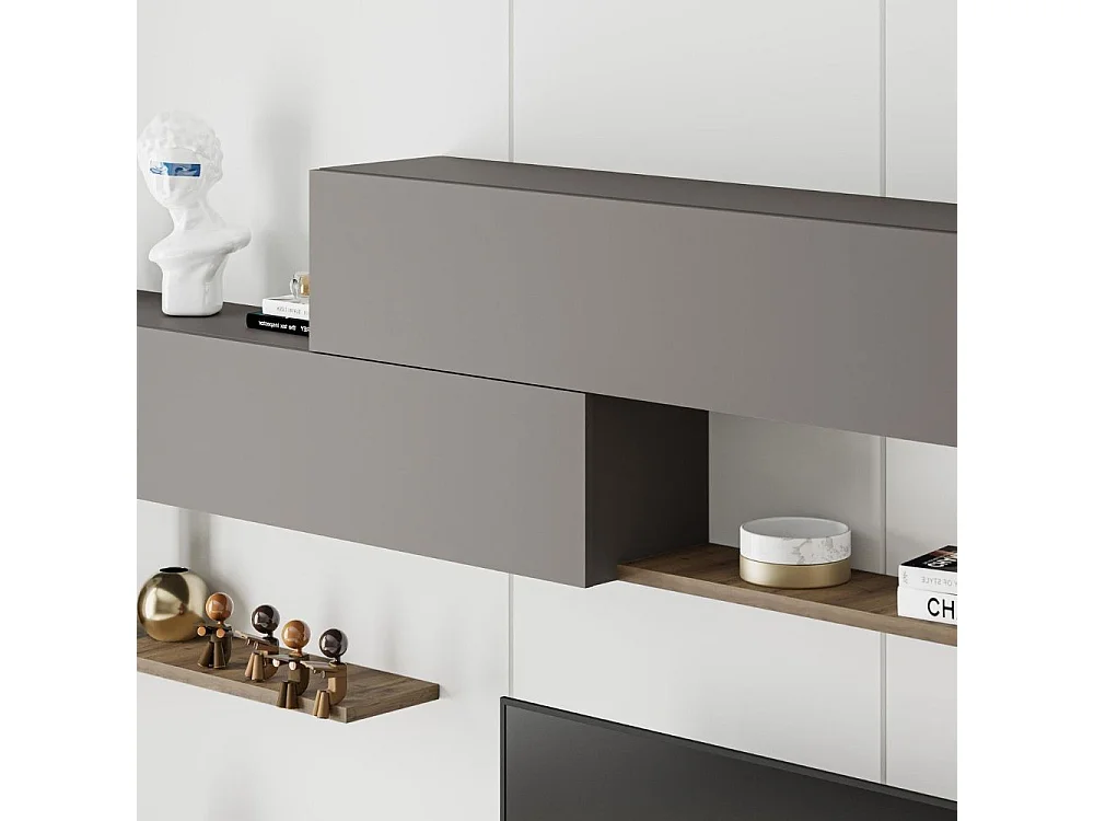 Parete attrezzata Kombat 260 colore hitit e light mocha