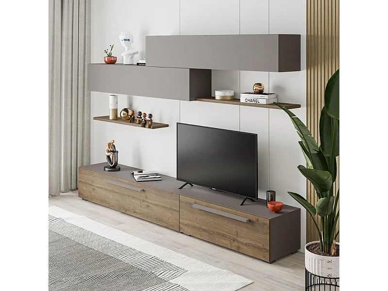 Parete attrezzata Kombat 260 colore hitit e light mocha