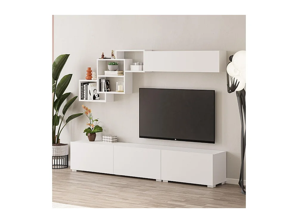 Parete attrezzata colore bianco Free 210x35x39H