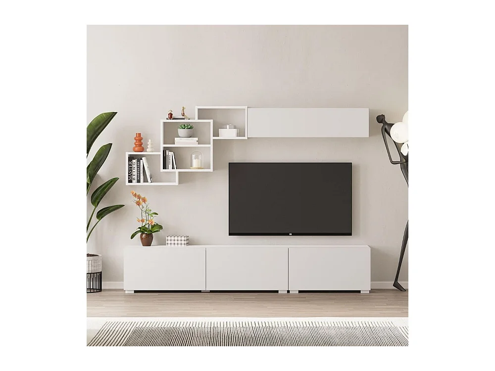 Parete attrezzata colore bianco Free 210x35x39H