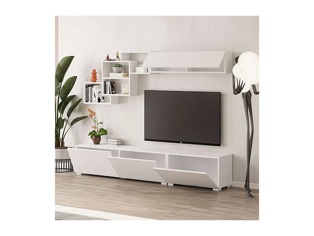 Parete attrezzata colore bianco Free 210x35x39H