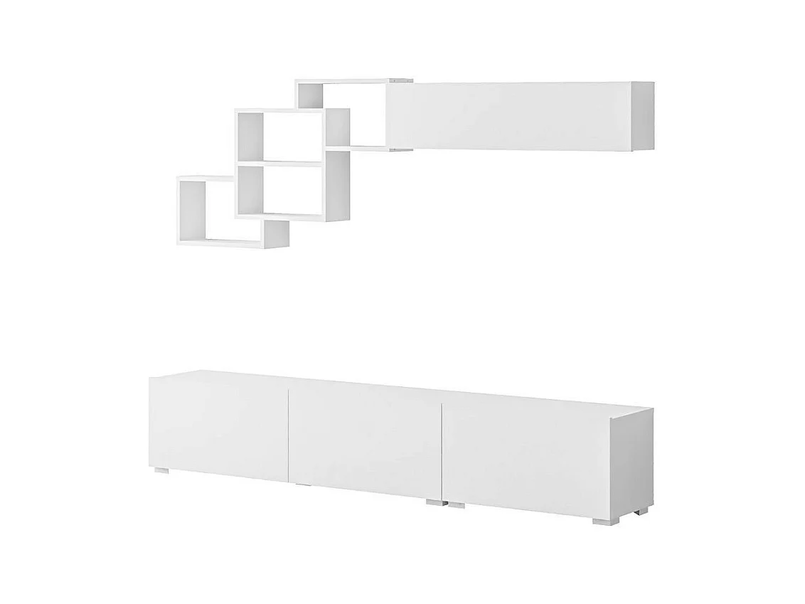 Parete attrezzata colore bianco Free 210x35x39H