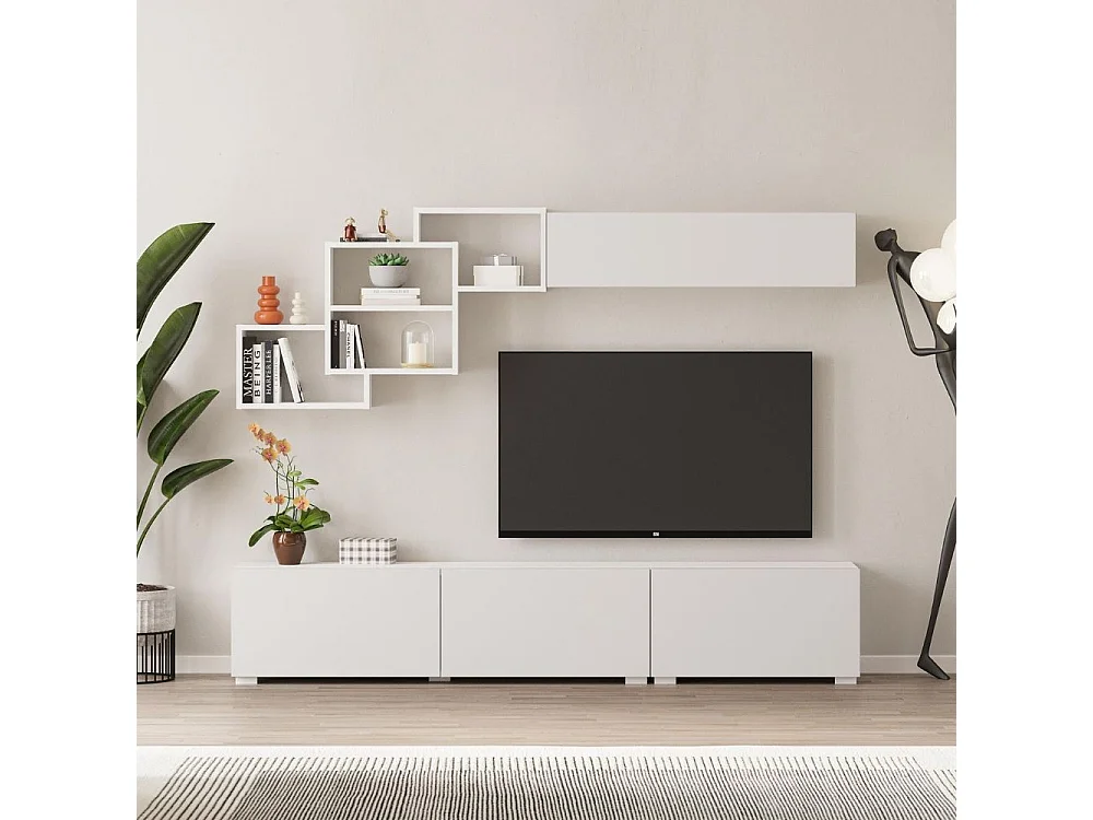 Parete attrezzata colore bianco Free 210x35x39H