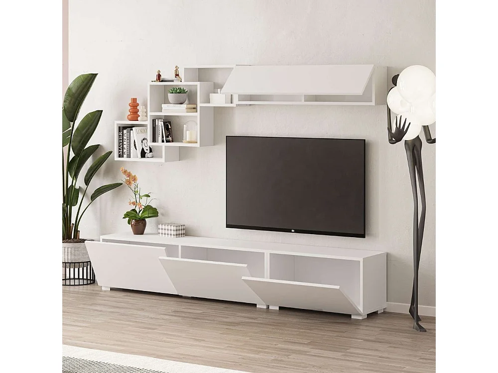 Parete attrezzata colore bianco Free 210x35x39H