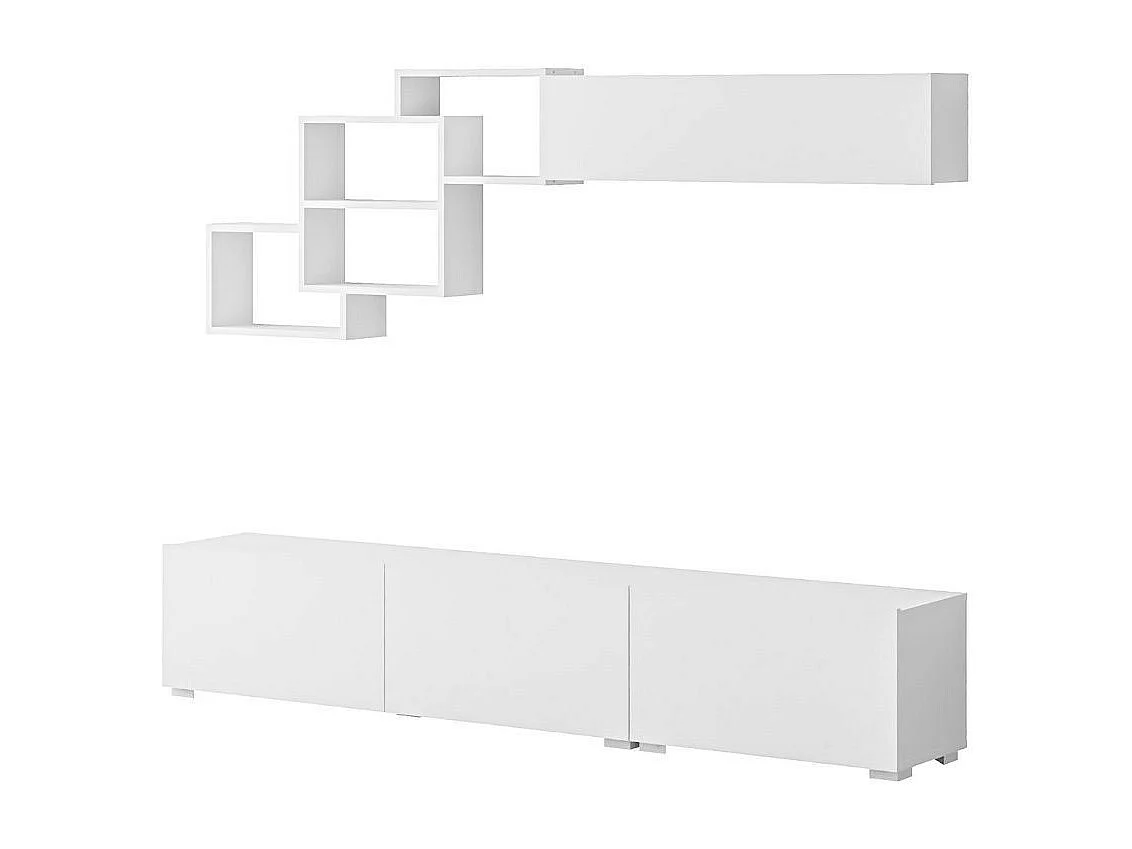 Parete attrezzata colore bianco Free 210x35x39H