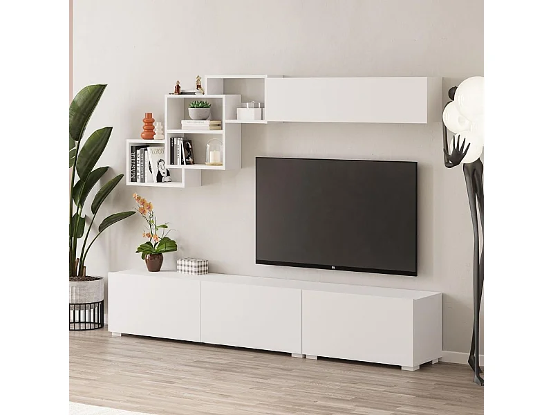 Parete attrezzata colore bianco Free 210x35x39H