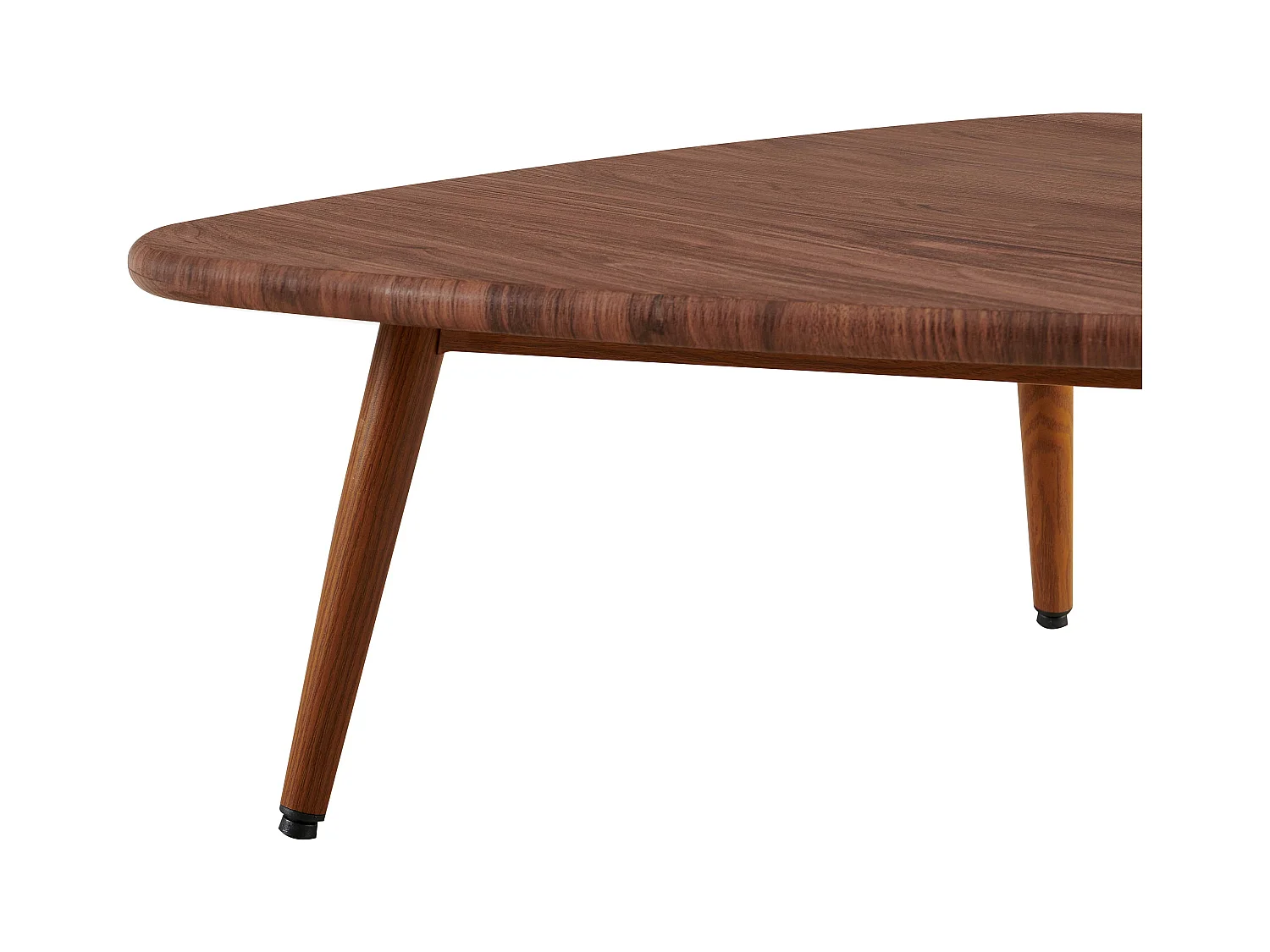 Table basse triangulaire en MDF bois foncé