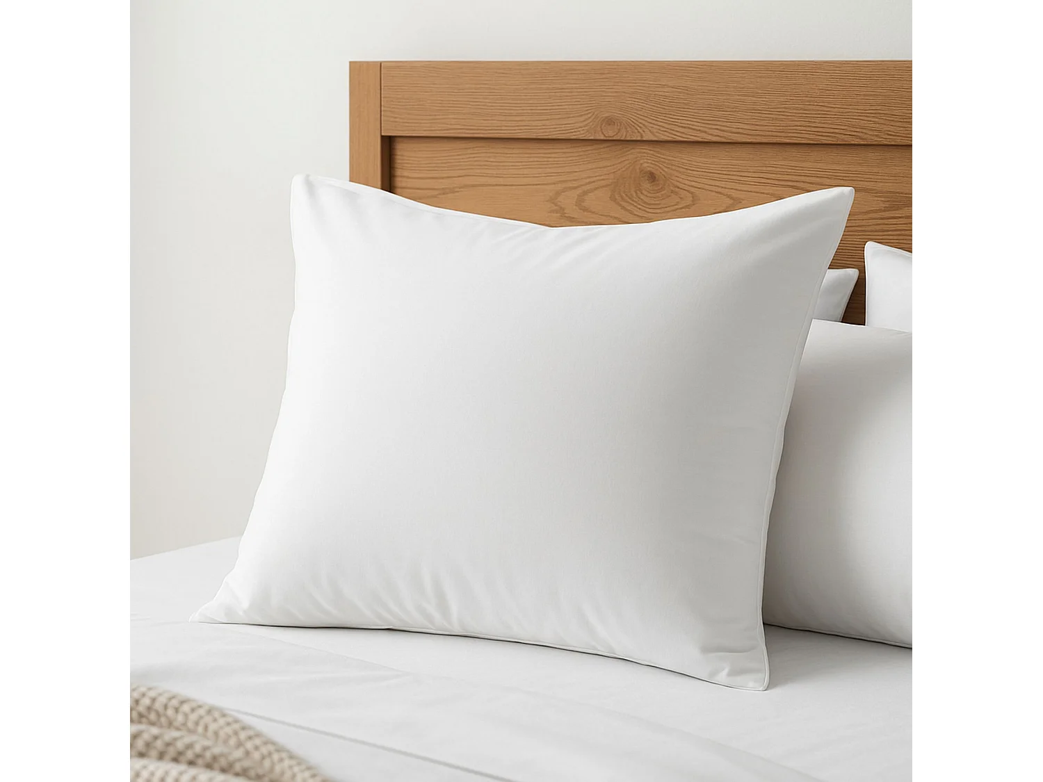 Parure de lit 140x200 100% coton blanc Terre de Nuit