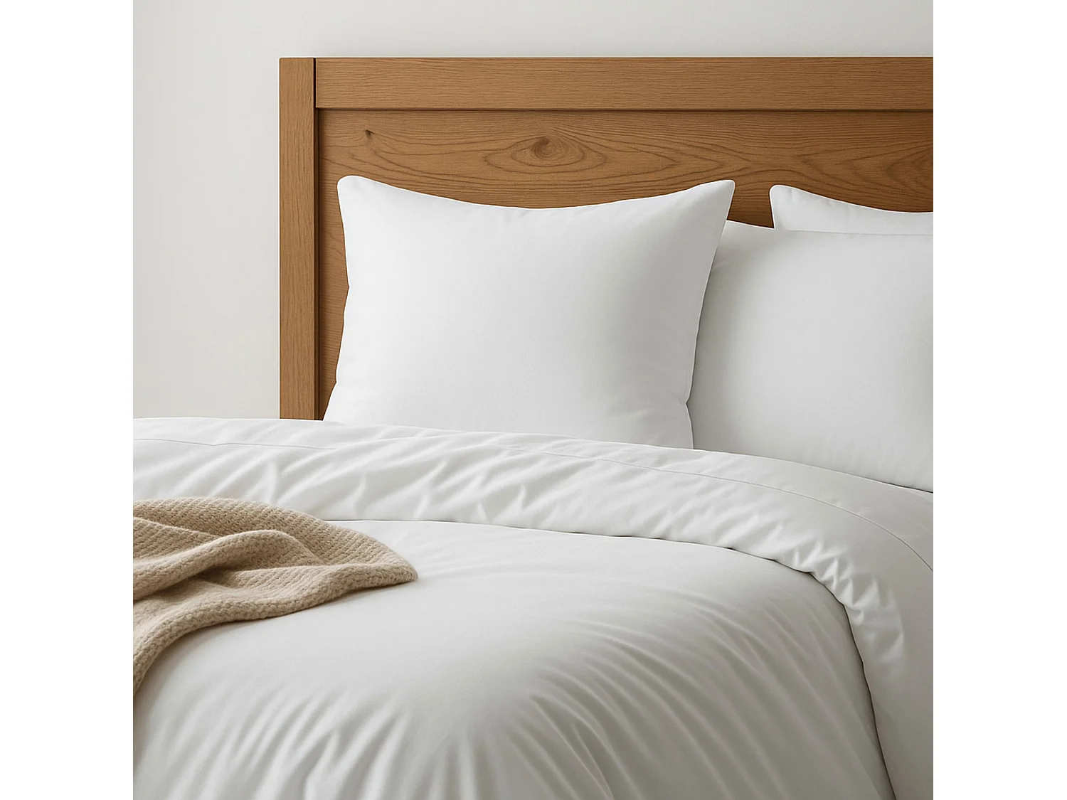 Parure de lit 100% coton 200x200 blanc Terre de Nuit