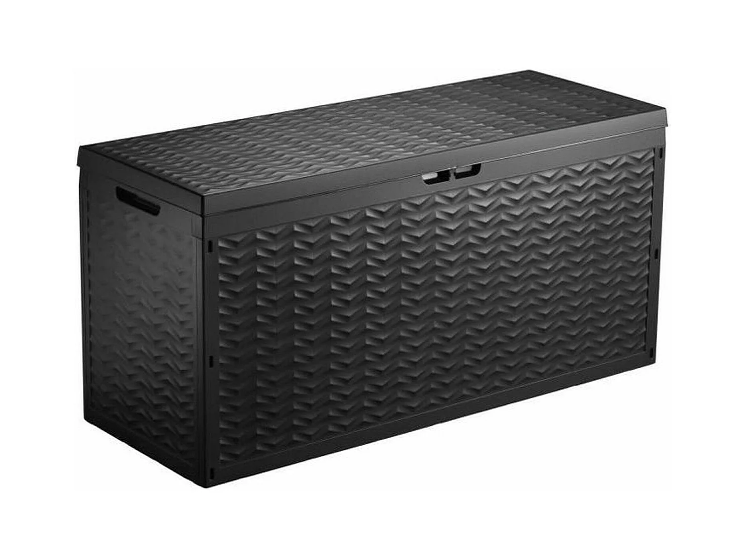 TOOD Malle / coffre de rangement en résine 330 L - 120 x 45 x 60 cm - Gris anthracite