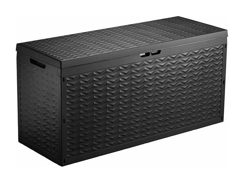 TOOD Malle / coffre de rangement en résine 330 L - 120 x 45 x 60 cm - Gris anthracite