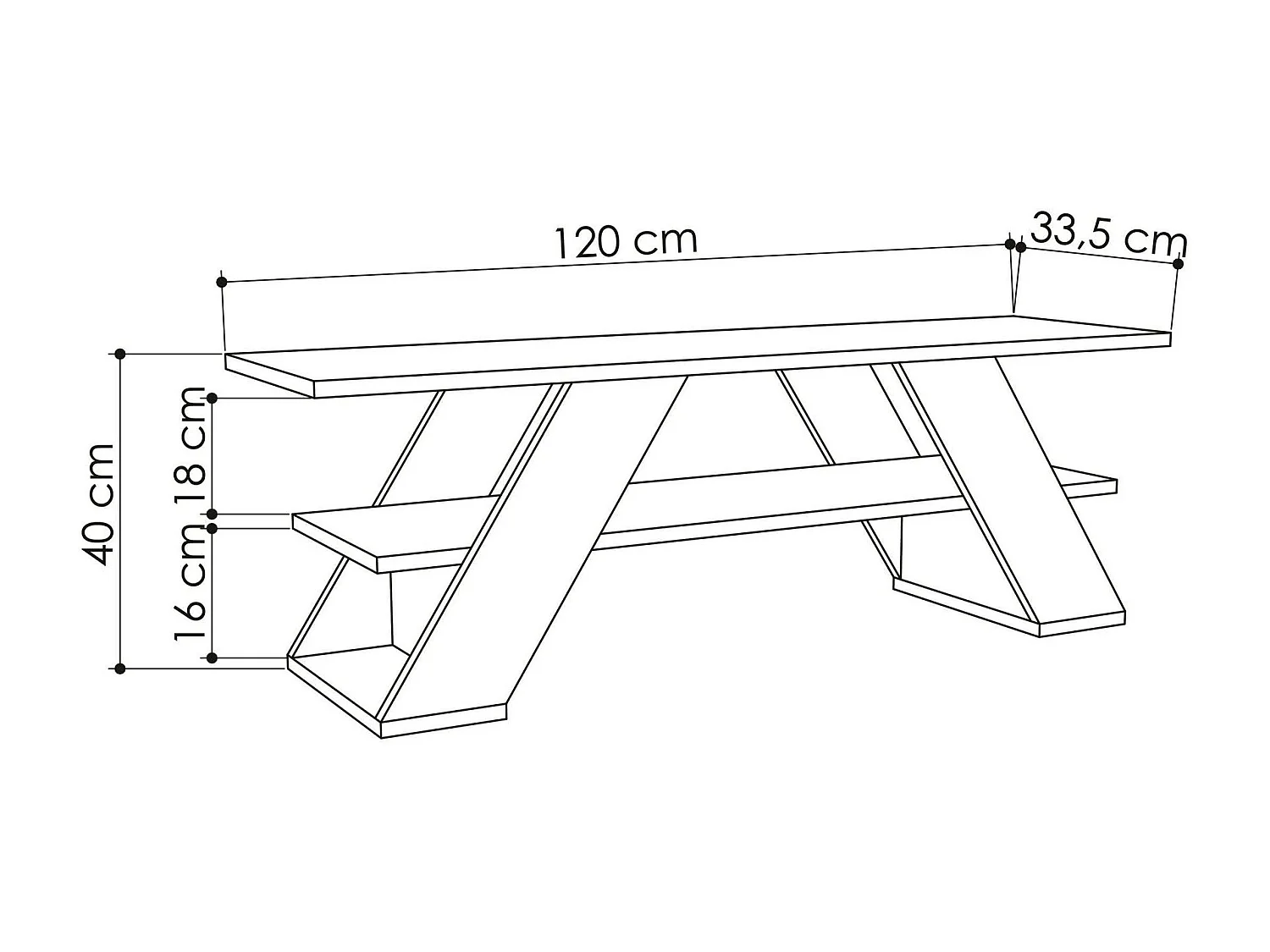 TV-Ständer – 120 cm x 40 cm x 33,5 cm – Grüngrau – Spanplatte