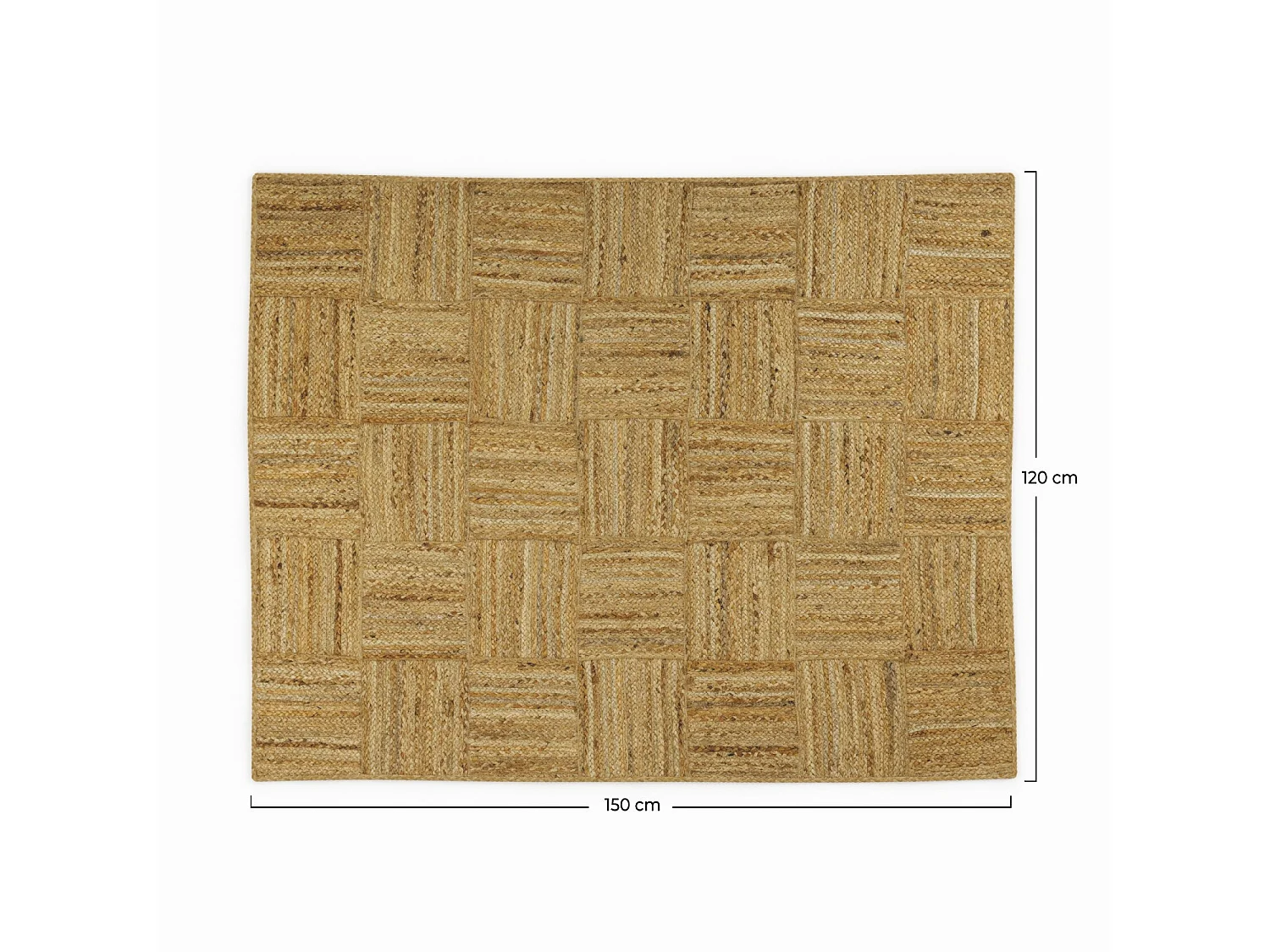 Tappeto rettangolare in juta 120 x 150 cm - Kara