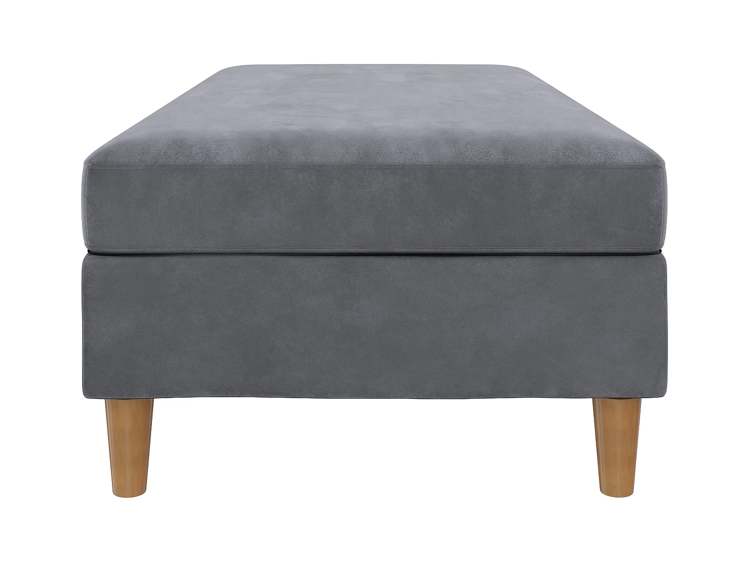 Lilly|Pouf avec rangement en velours anthracite